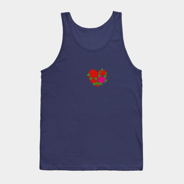 Heart & Rose Tank Top by VinnyMoura